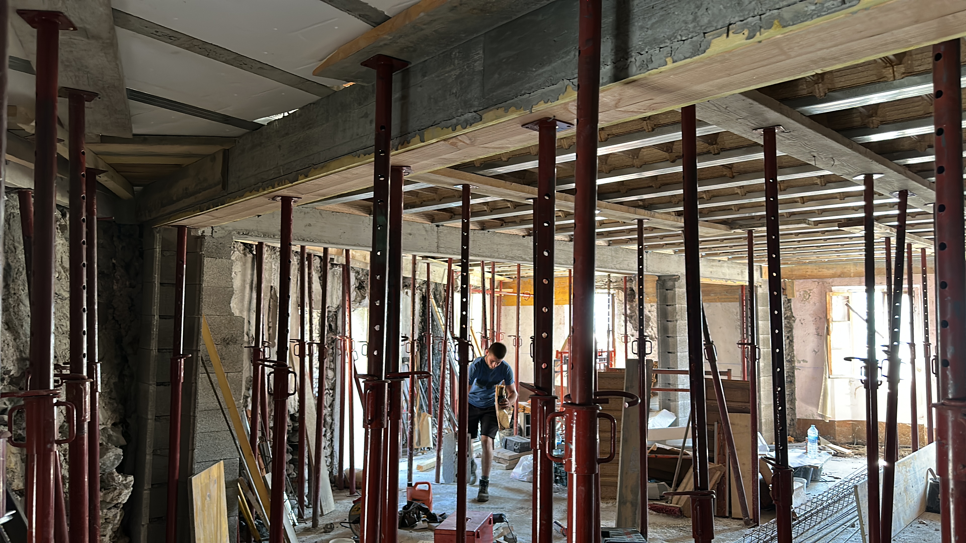 Rénovation étaiement plancher SCB