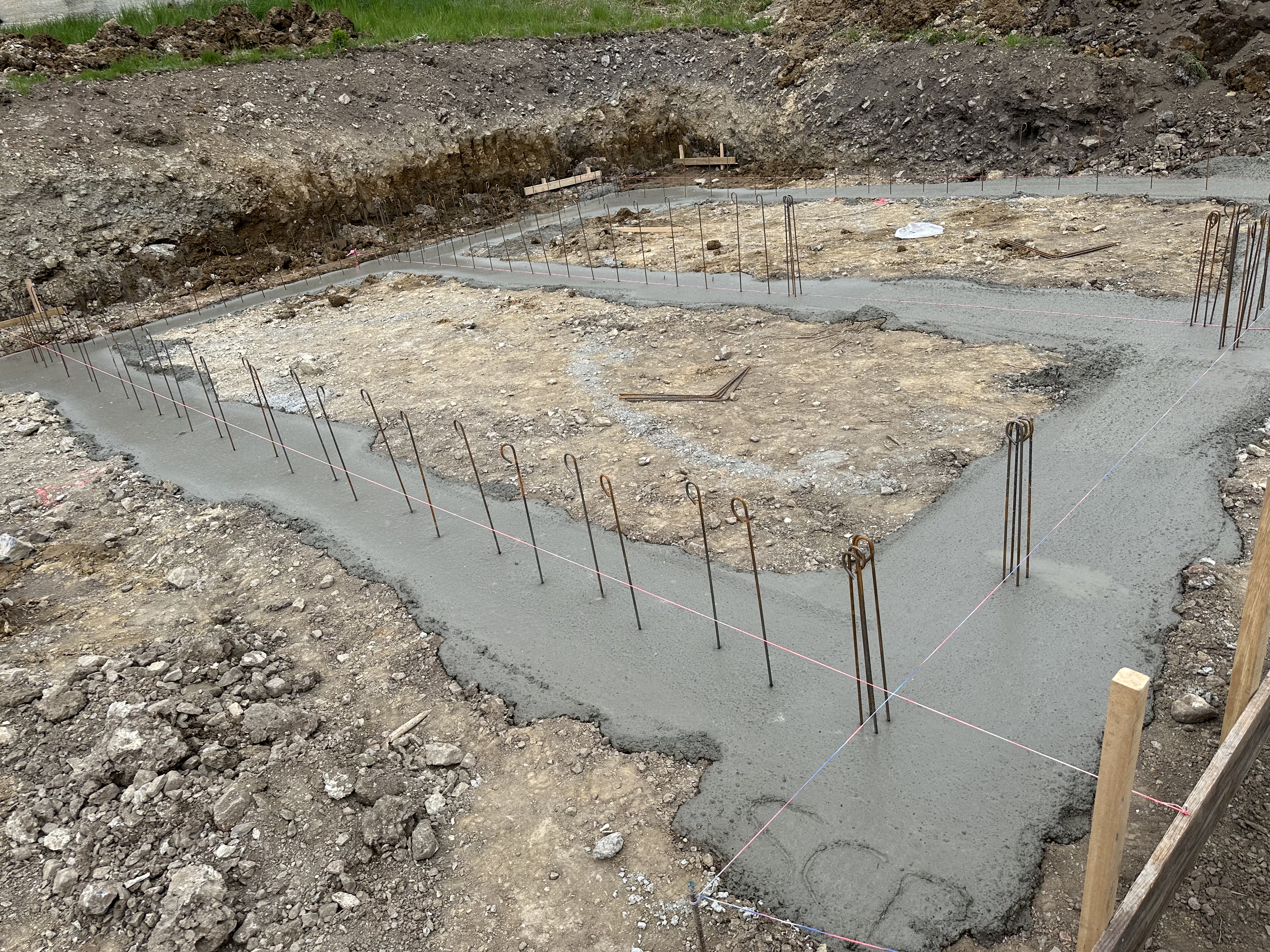 Semelles béton coulées armé SCB